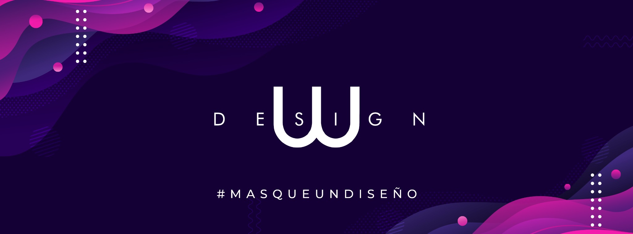 Wdesign — Más que un diseño. Identidad gráfica en tonos violeta y magenta.